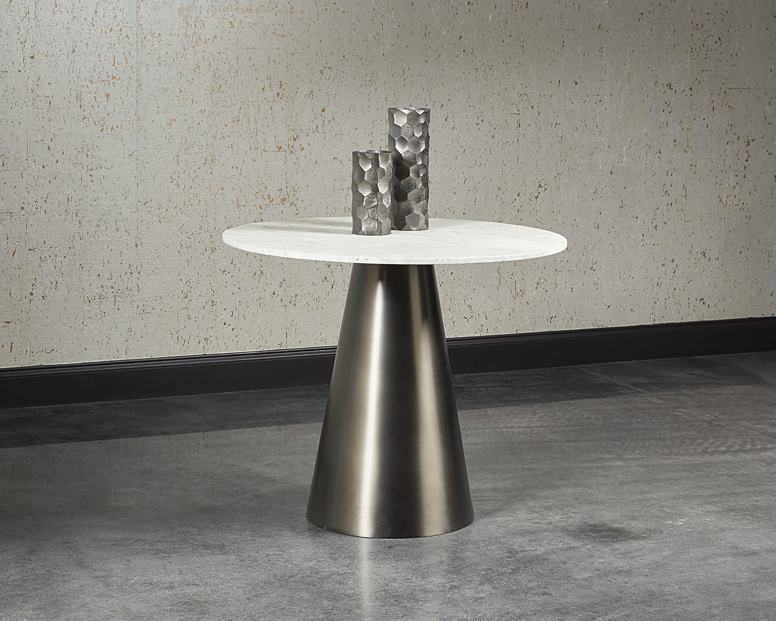 Damon Bistro Table - Gunmetal - 35.5"