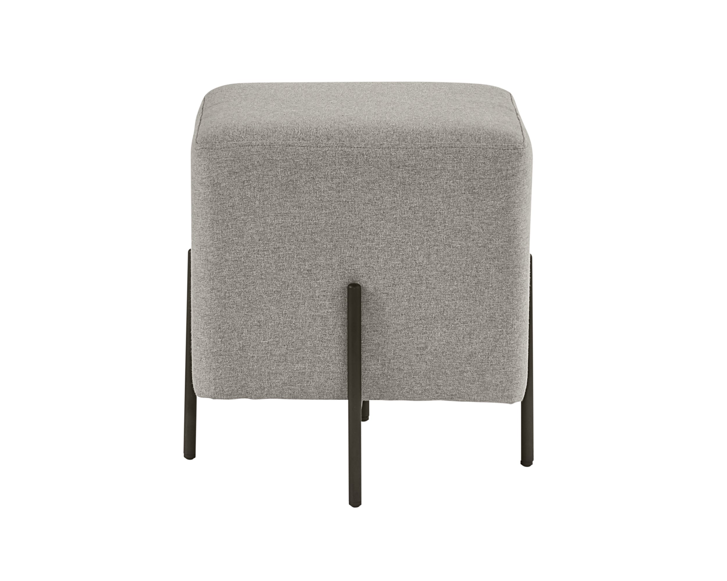Heston Ottoman - Black - Dorset Platinum