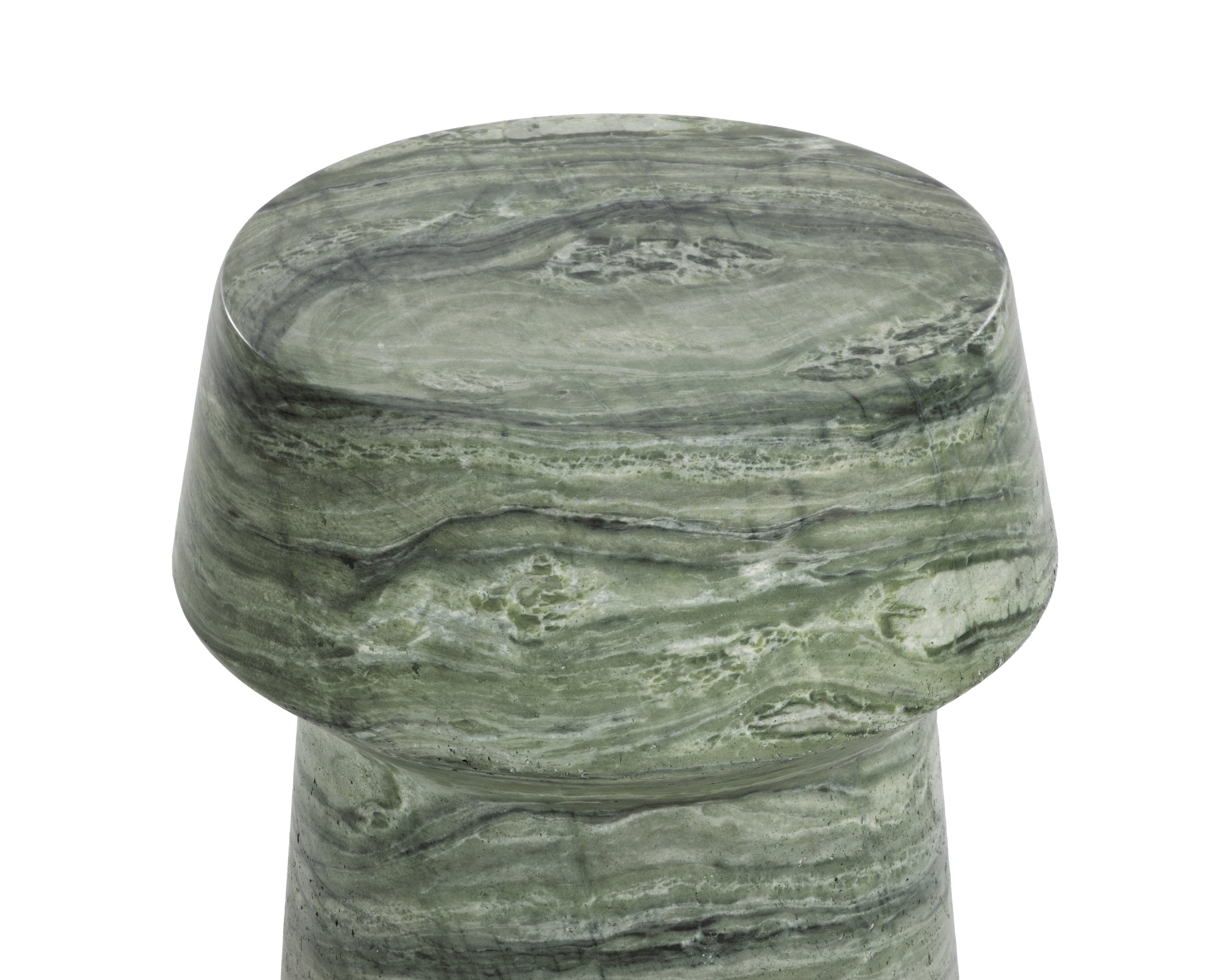 Brie End Table - Marble Look - Sage
