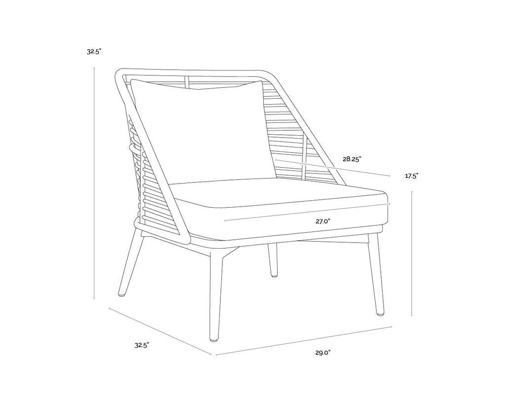 Andria Lounge Chair - Palazzo Taupe