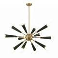 Zodiac 34'' Aged Brass Chandelier