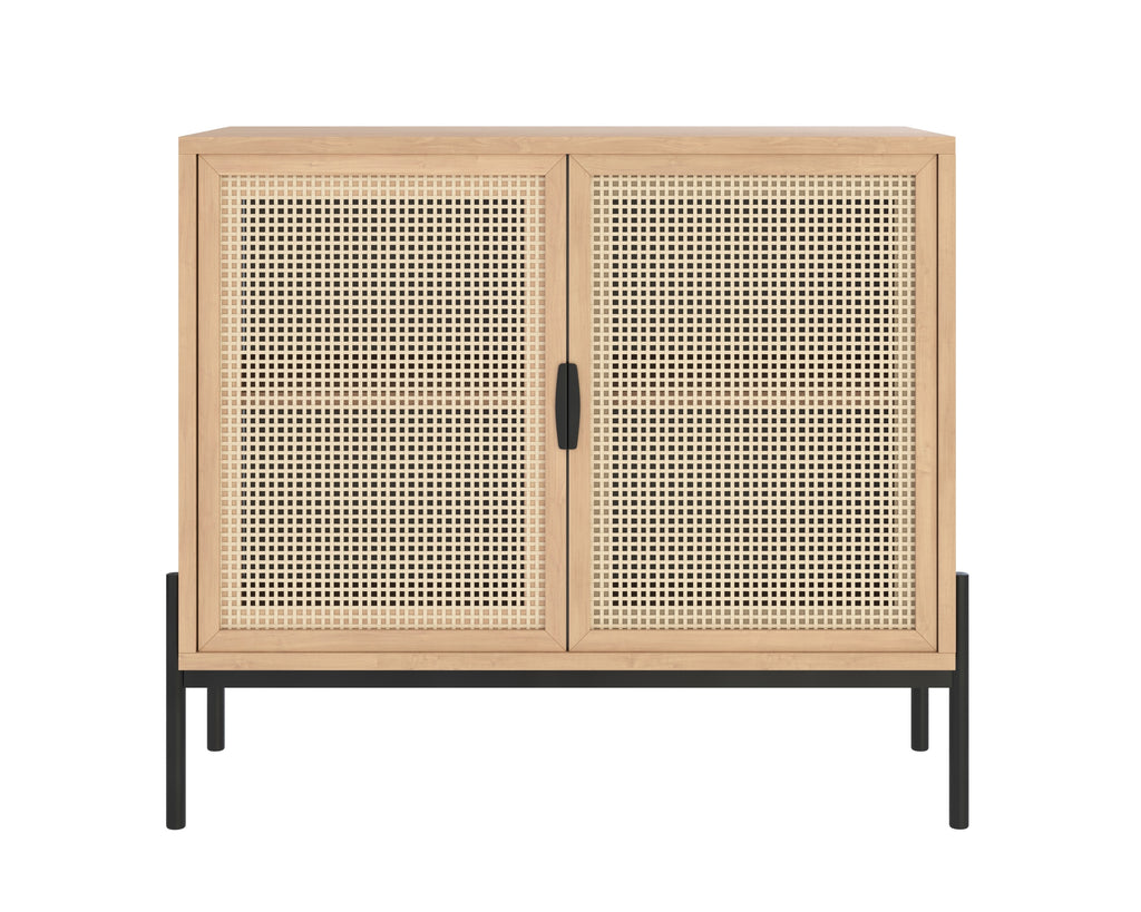 Avida Sideboard - Small - Black - Rustic Oak/Natural