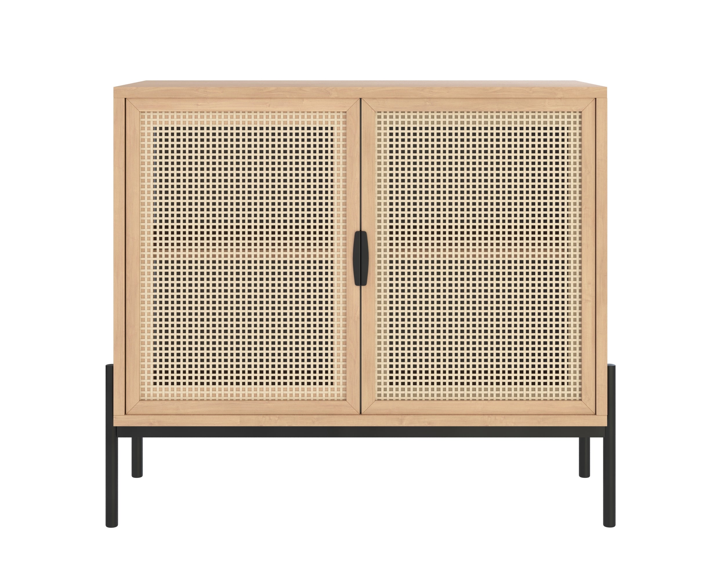 Avida Sideboard - Small - Black - Rustic Oak/Natural