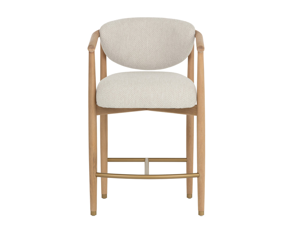 Sigrid Counter Stool - Light Oak - Monument Oatmeal