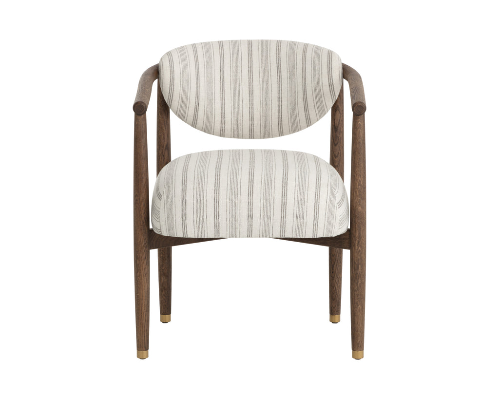 Sigrid Dining Armchair - Antique Brown - Gifford Script