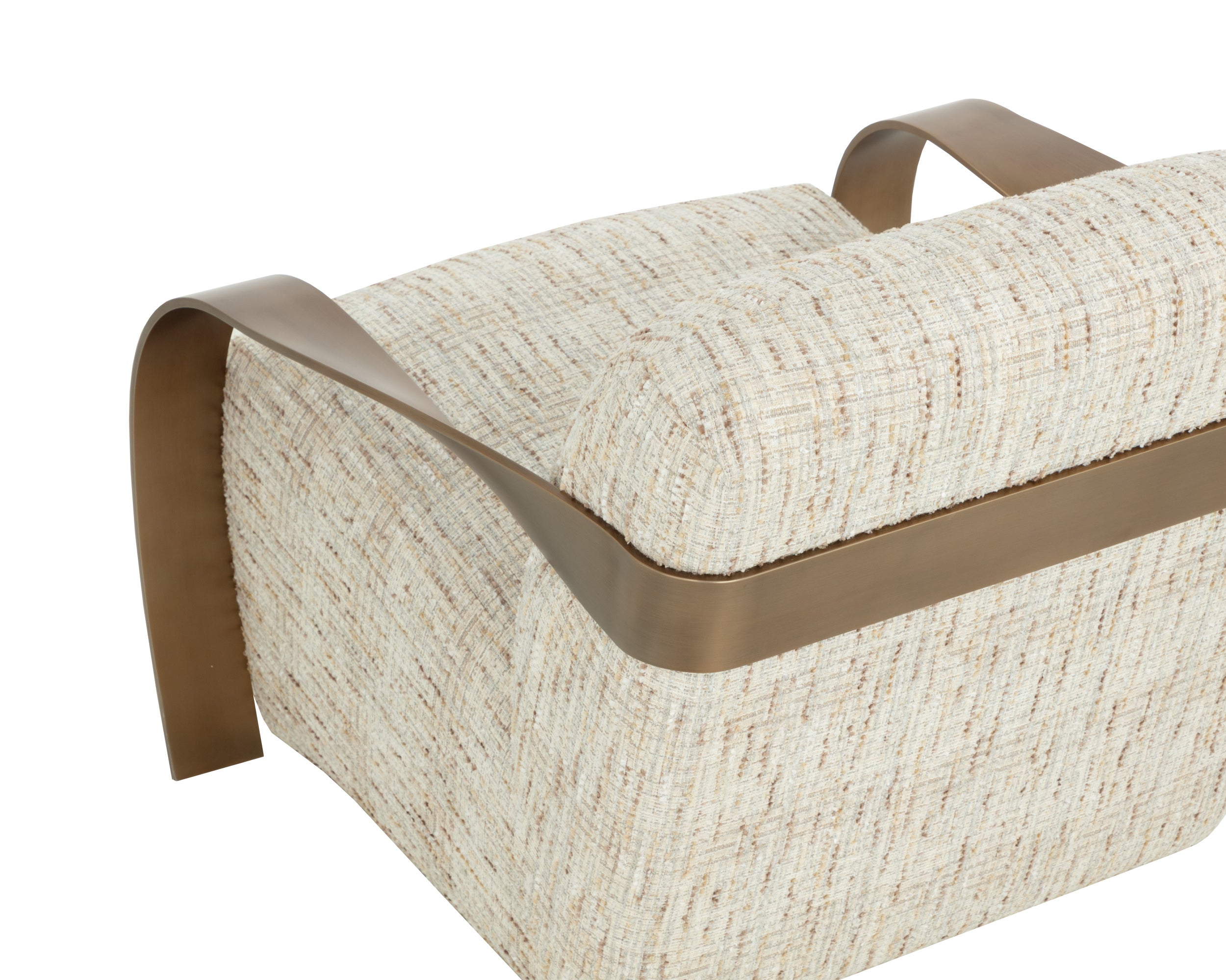 Sonesta Lounge Chair - Antique Brass - Haute Cobblestone