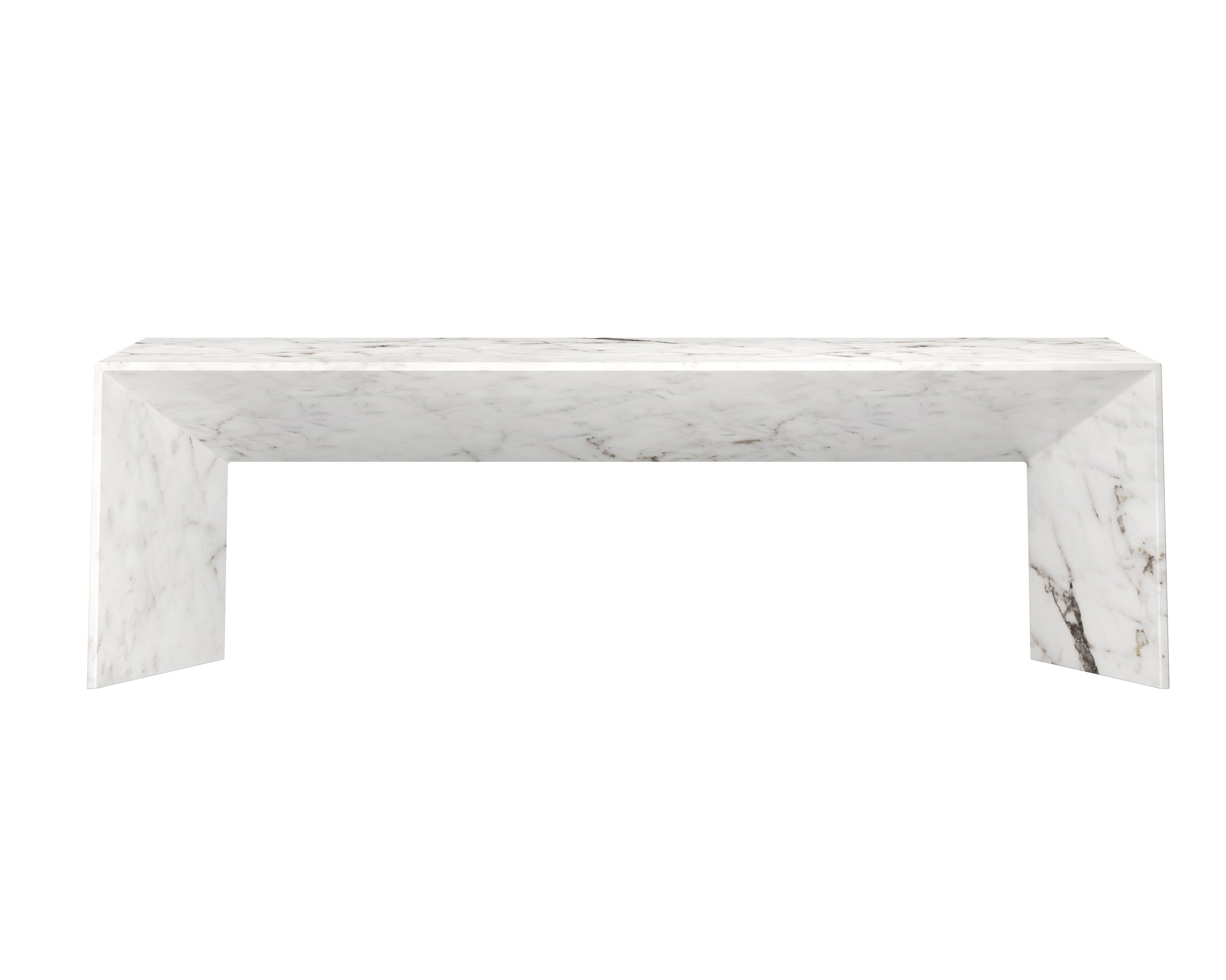 Nomad Bench - Marble Look - White