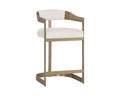 Beaumont Counter Stool - Antique Brass - Rhea Light Barley
