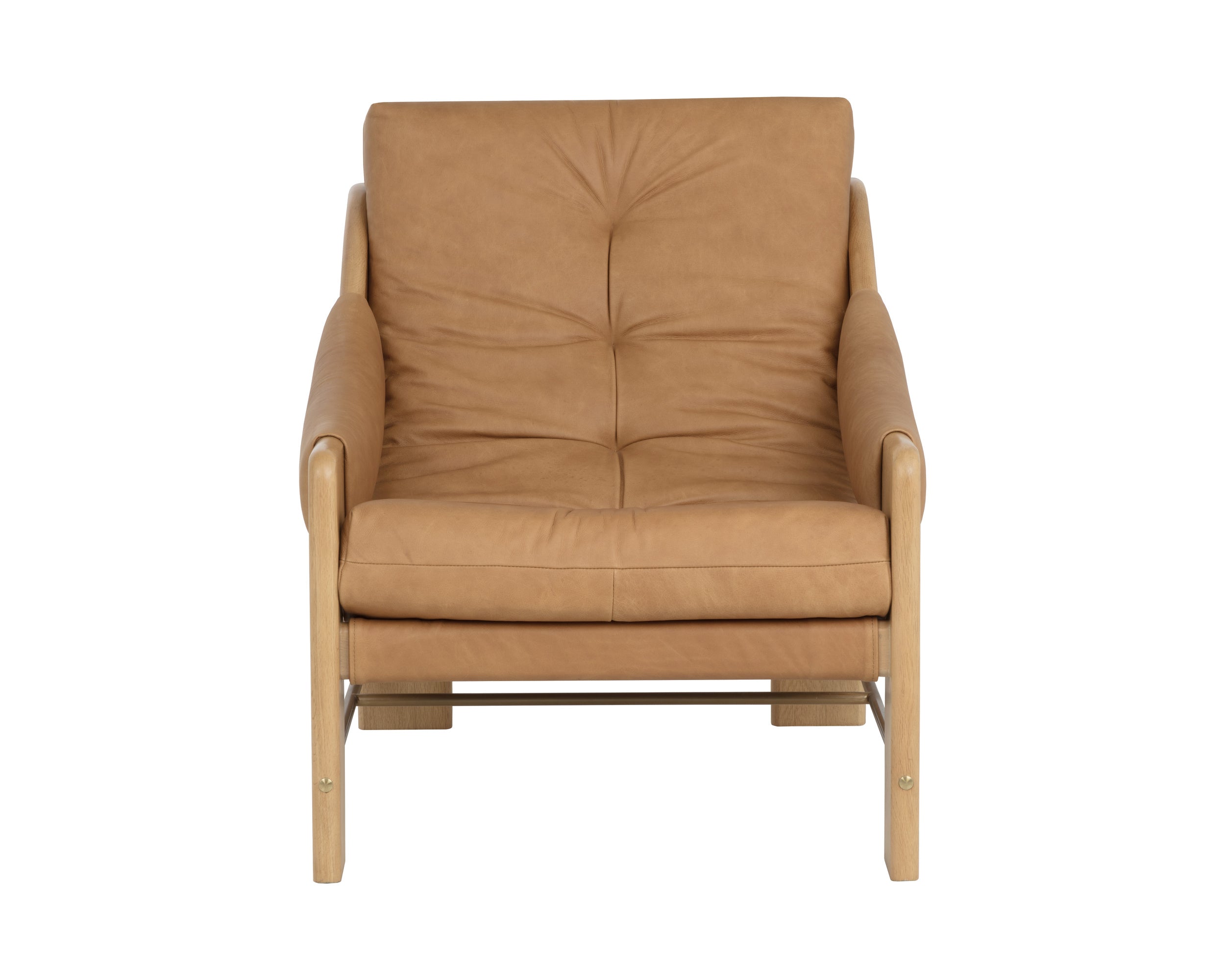 Rafferty Lounge Chair - Rustic Oak - Ludlow Sesame Leather