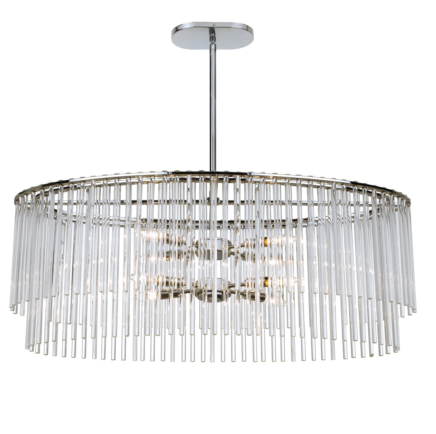 Bleecker 36'' Polished Chrome Oval Chandelier