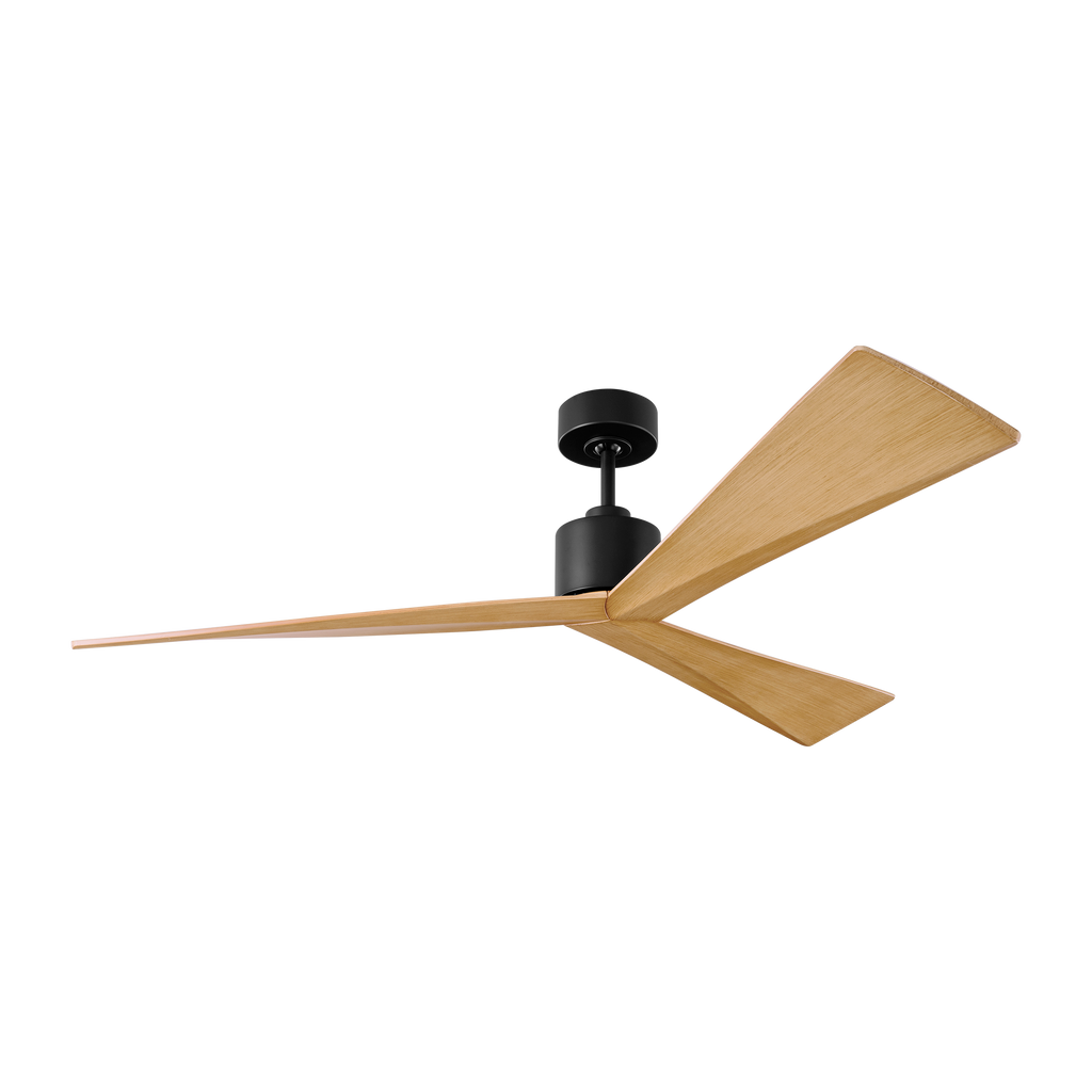 Adler 60 Ceiling Fan | Midnight Black | Natural Honey Blades