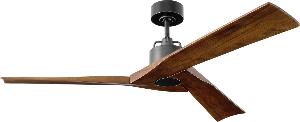 Alma Smart 52 Ceiling Fan | Dark Walnut Blades Aged Pewter