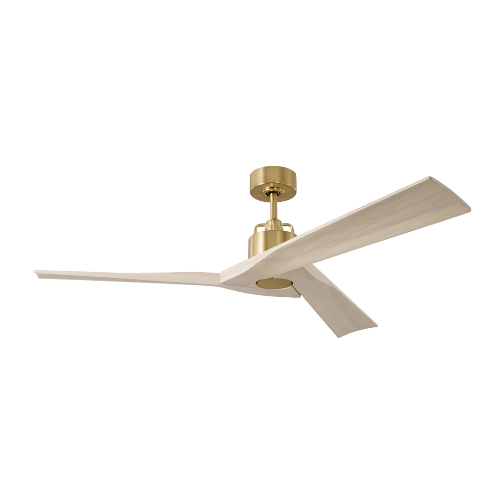 Alma Smart 52 Ceiling Fan | Burnished Brass | Washed White Oak Blades