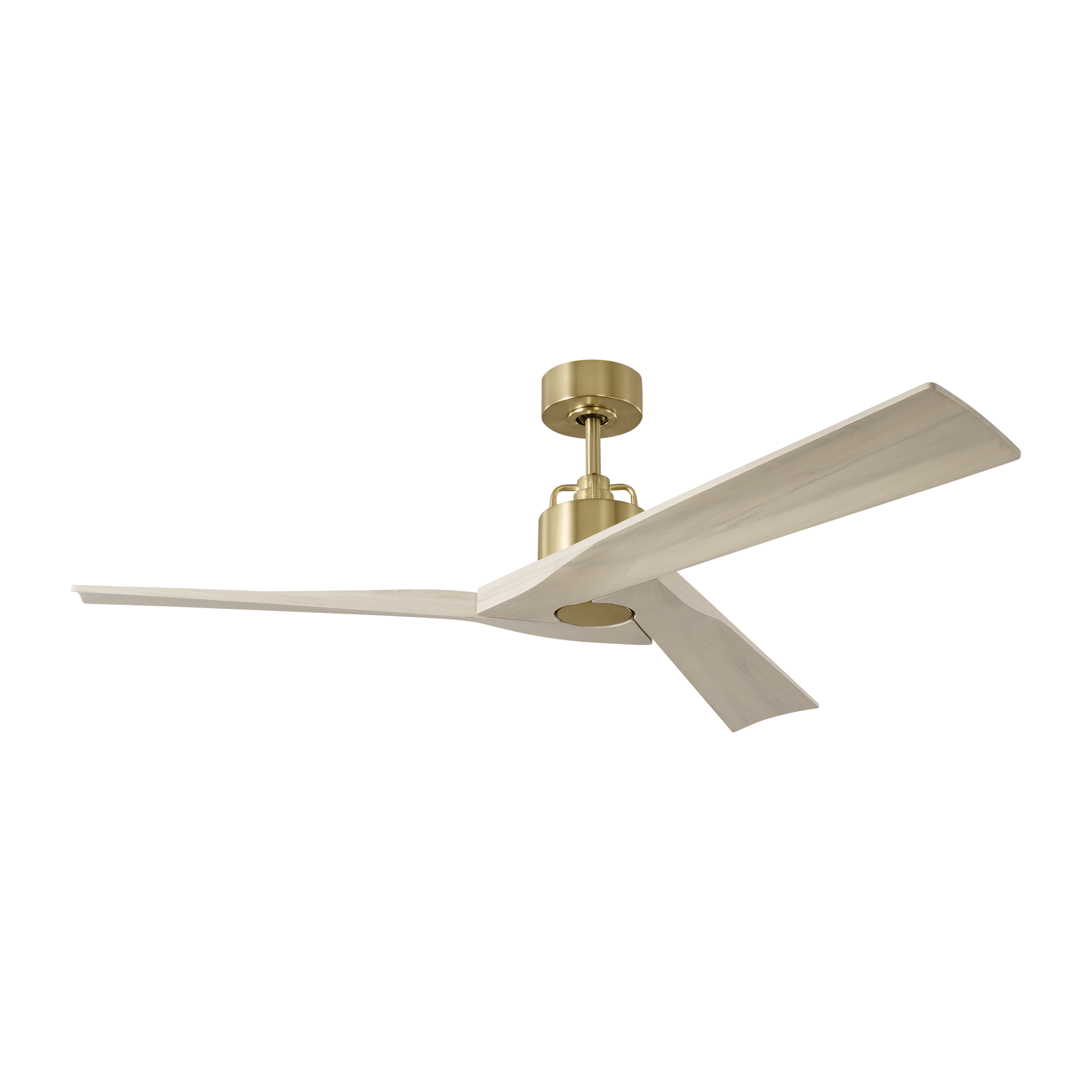 Alma Smart 52 Ceiling Fan | Burnished Brass | Washed White Oak Blades