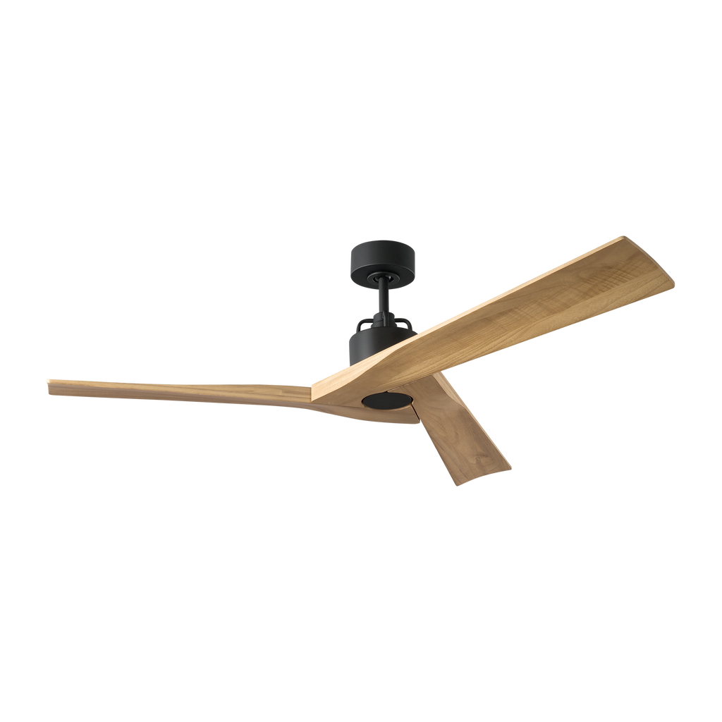 Alma Smart 52 Ceiling Fan | Midnight Black | Natural Honey Blades