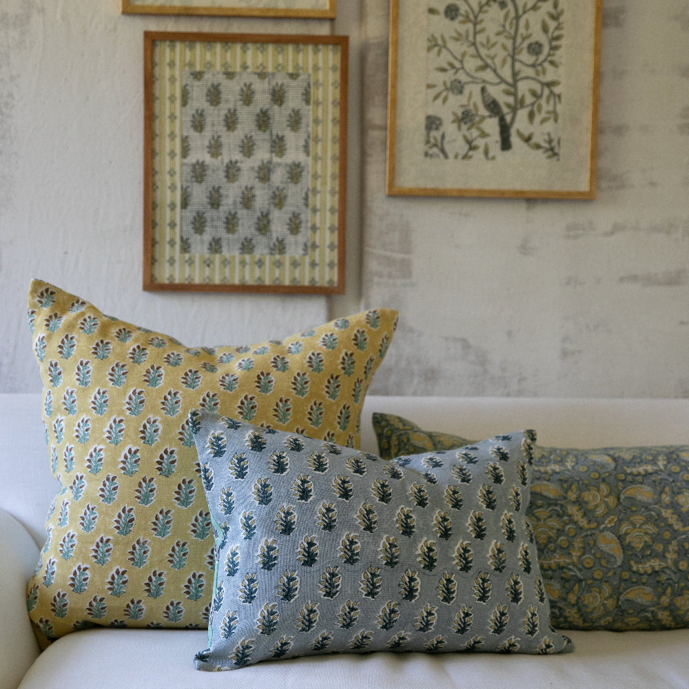 Trulli Cove on white Pillow