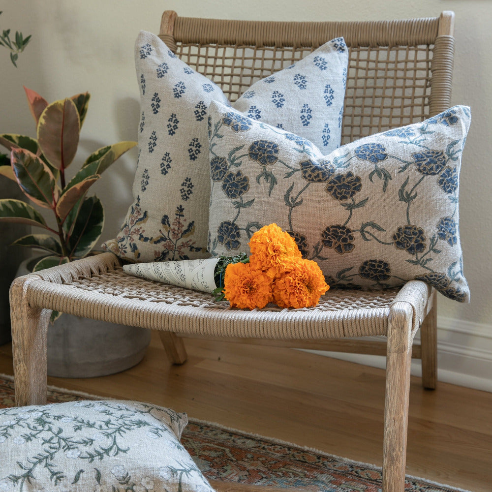 Kumkum Indigo Pillow