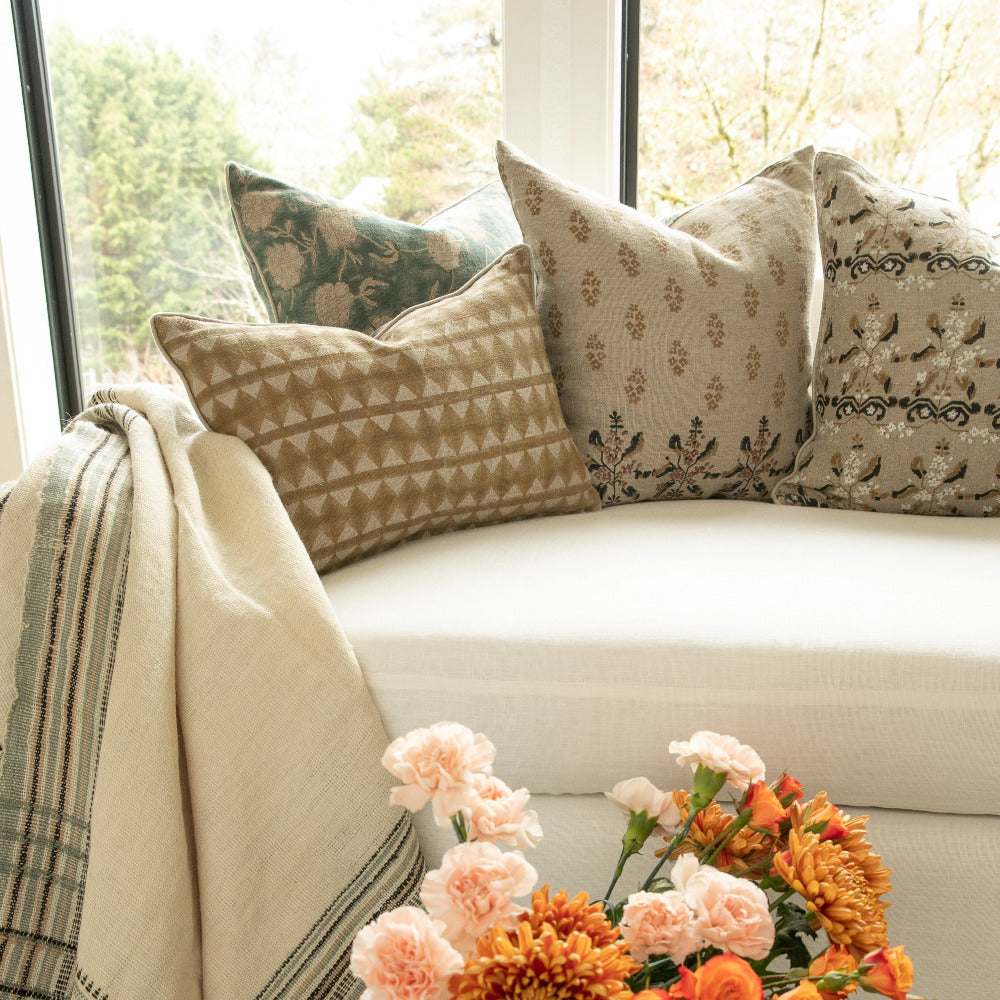 Modern Marigold Teal Pillow