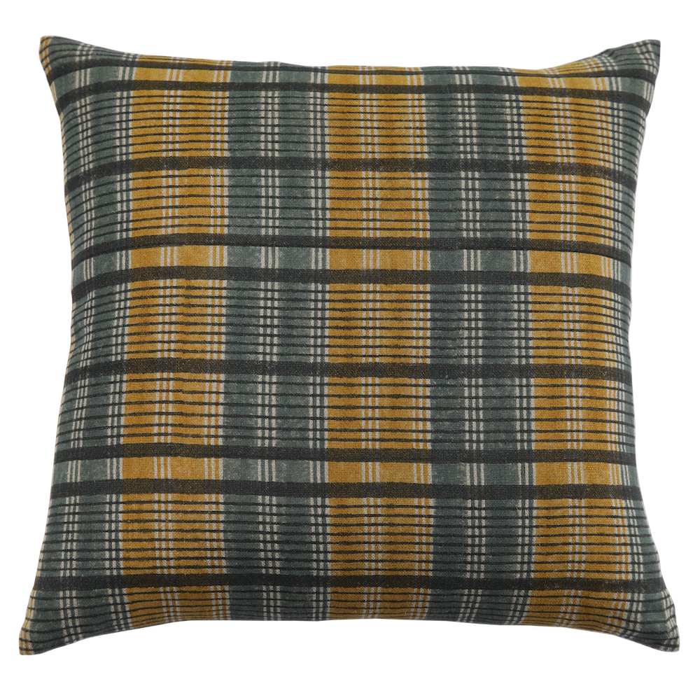 Plaid Mustard Pillow