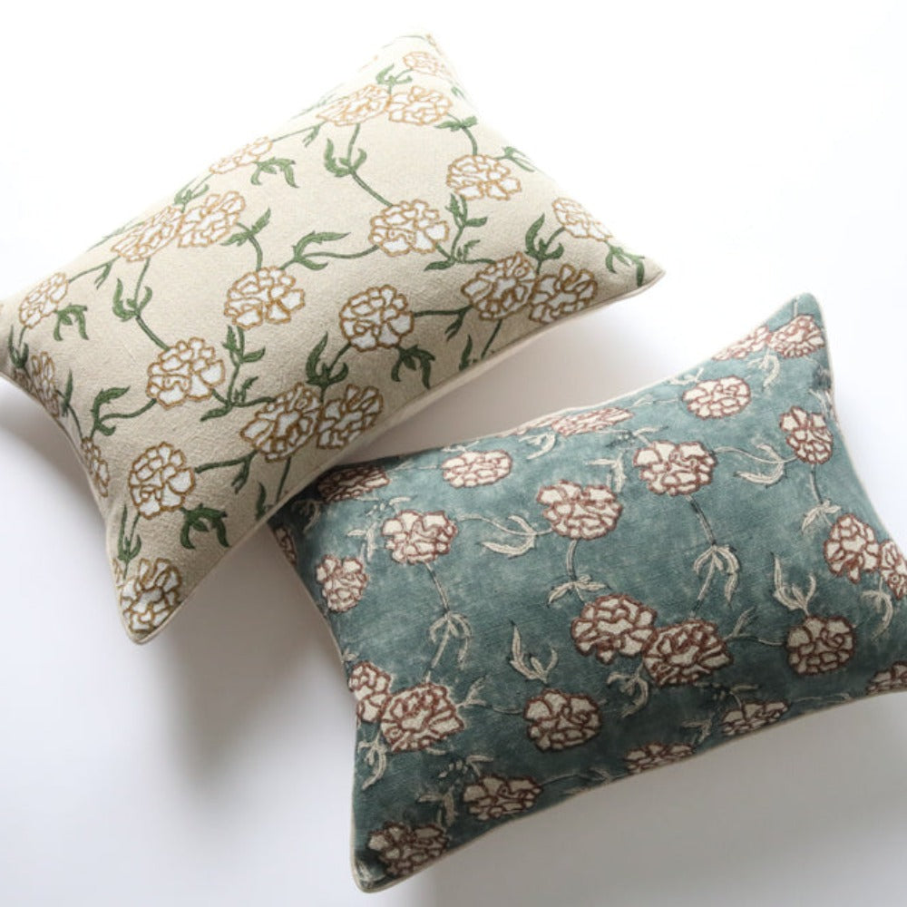 Modern Marigold White Pillow