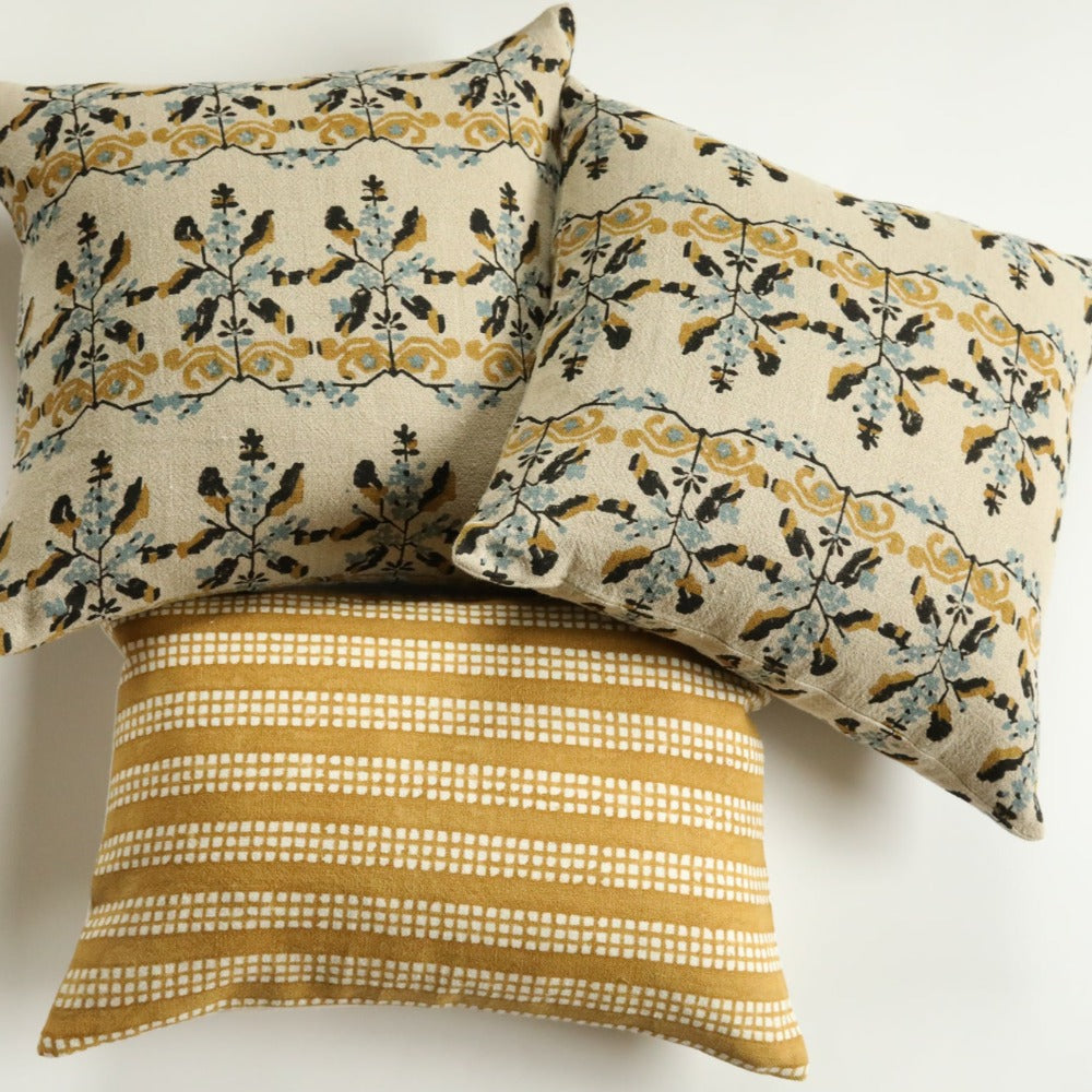 Nepsa Mustard on White Pillow