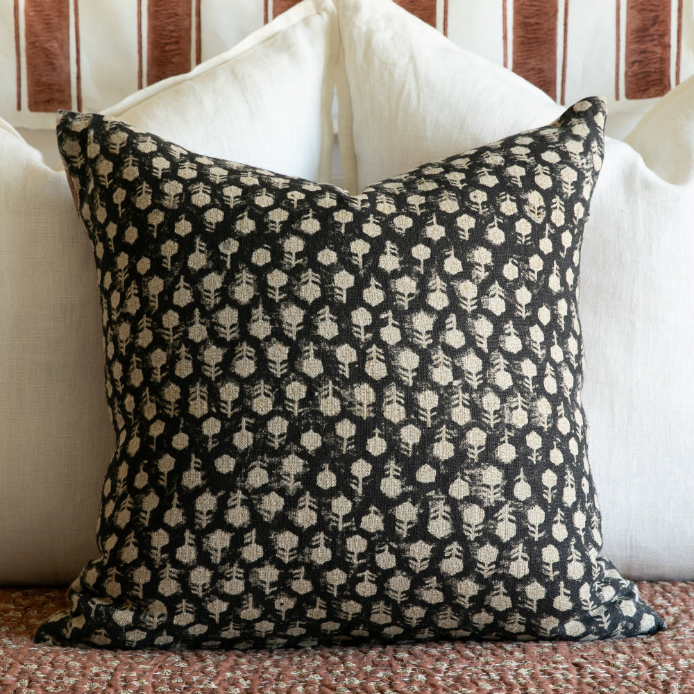 Tulsi Noir Gold Pillow