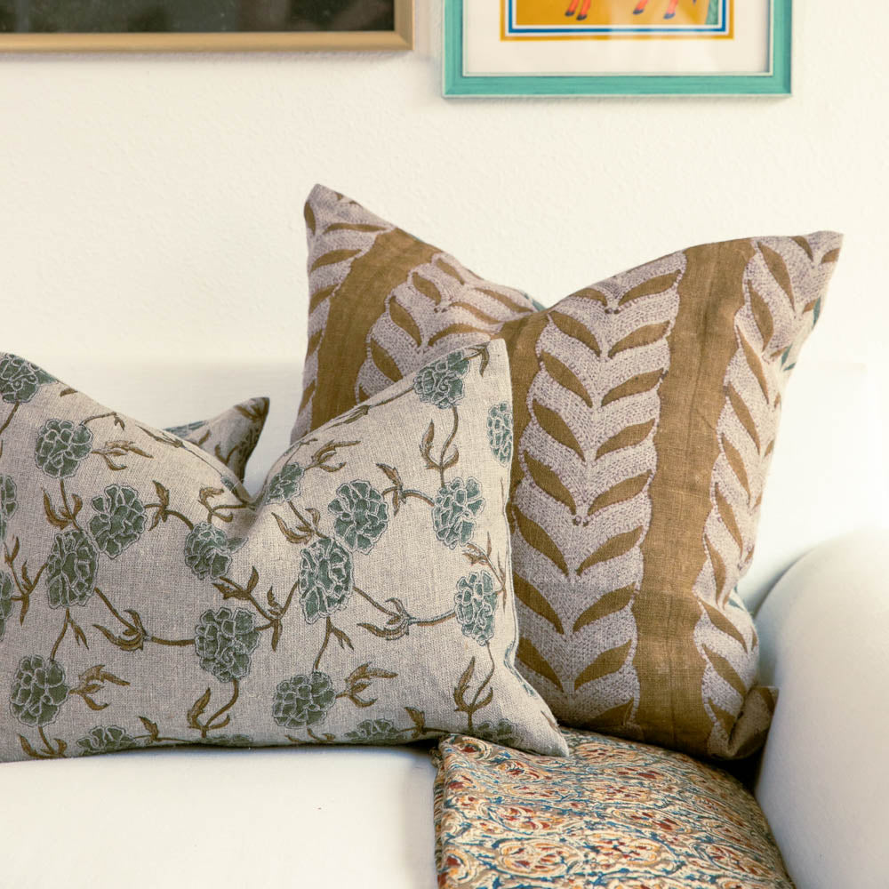 Modern Marigold Olive Pillow