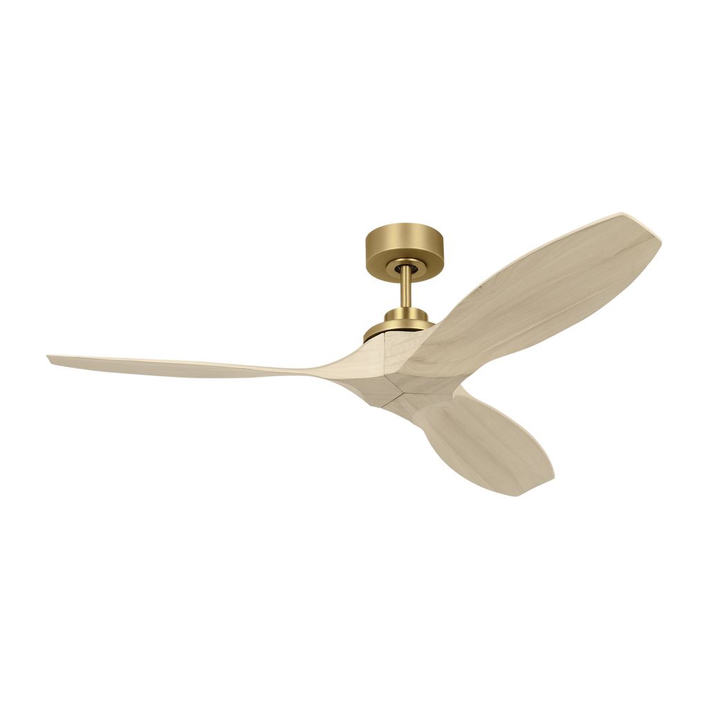 Collins Smart 52 Ceiling Fan | Burnished Brass | Washed White Oak Blades