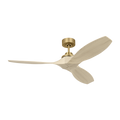 Collins Smart 52 Ceiling Fan | Burnished Brass | Washed White Oak Blades