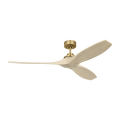 Collins Smart 60 Ceiling Fan | Burnished Brass | Washed White Oak Blades