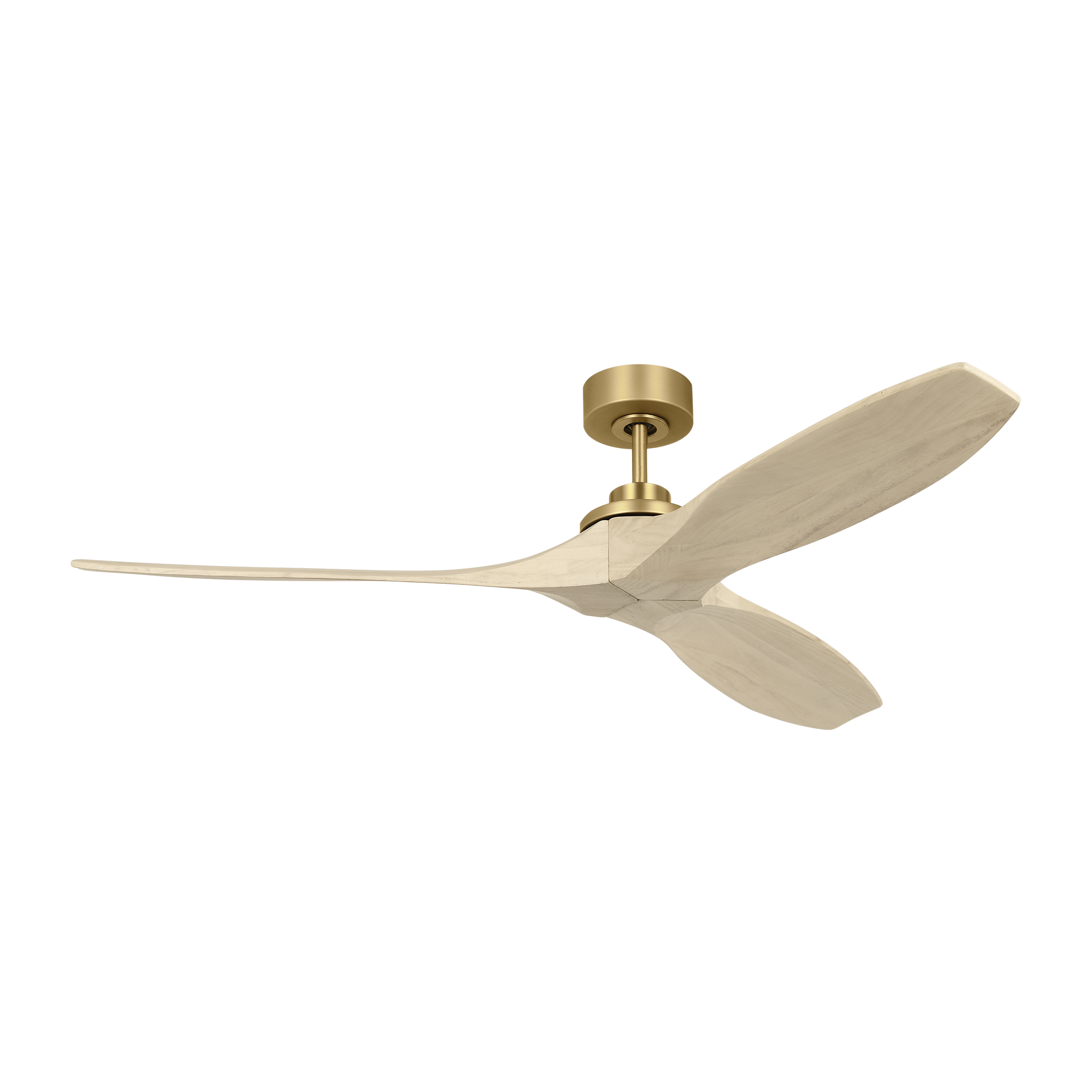 Collins Smart 60 Ceiling Fan | Burnished Brass | Washed White Oak Blades