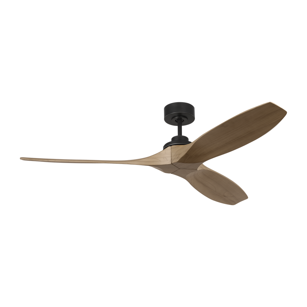 Collins Smart 60 Ceiling Fan | Midnight Black | Natural Honey Blades