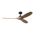 Collins Smart 60 Ceiling Fan | Midnight Black | Natural Honey Blades