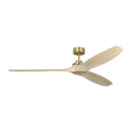 Collins Smart 70 Ceiling Fan | Burnished Brass | Washed White Oak Blades