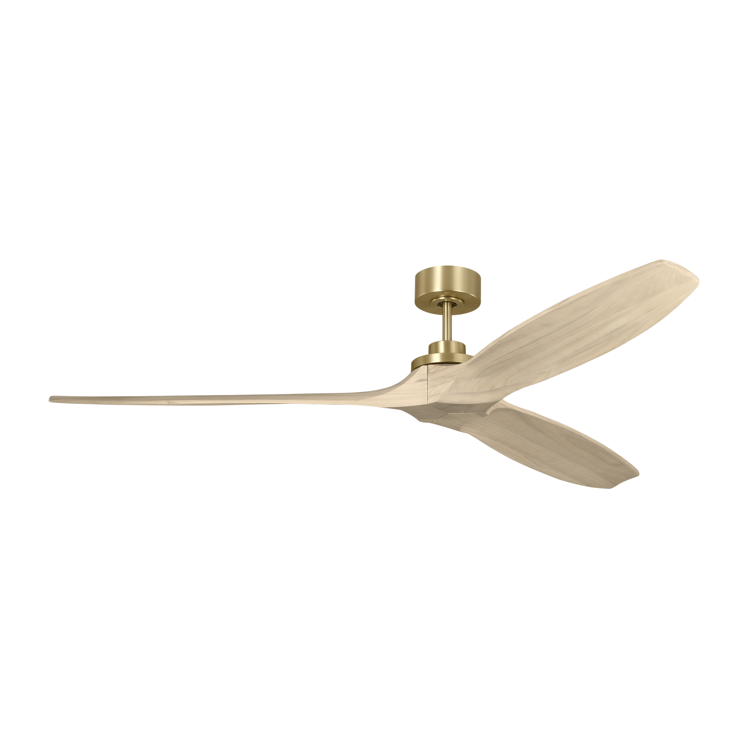 Collins Smart 70 Ceiling Fan | Burnished Brass | Washed White Oak Blades