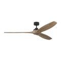 Collins Smart 70 Ceiling Fan | Midnight Black | Natural Honey Blades