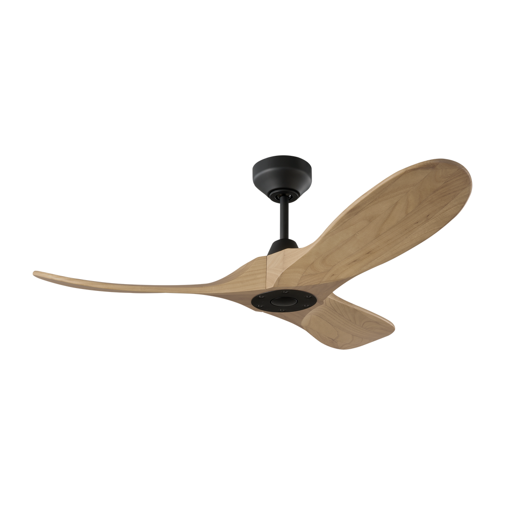 Maverick Smart 44 Ceiling Fan | Midnight Black | Natural Honey Blades