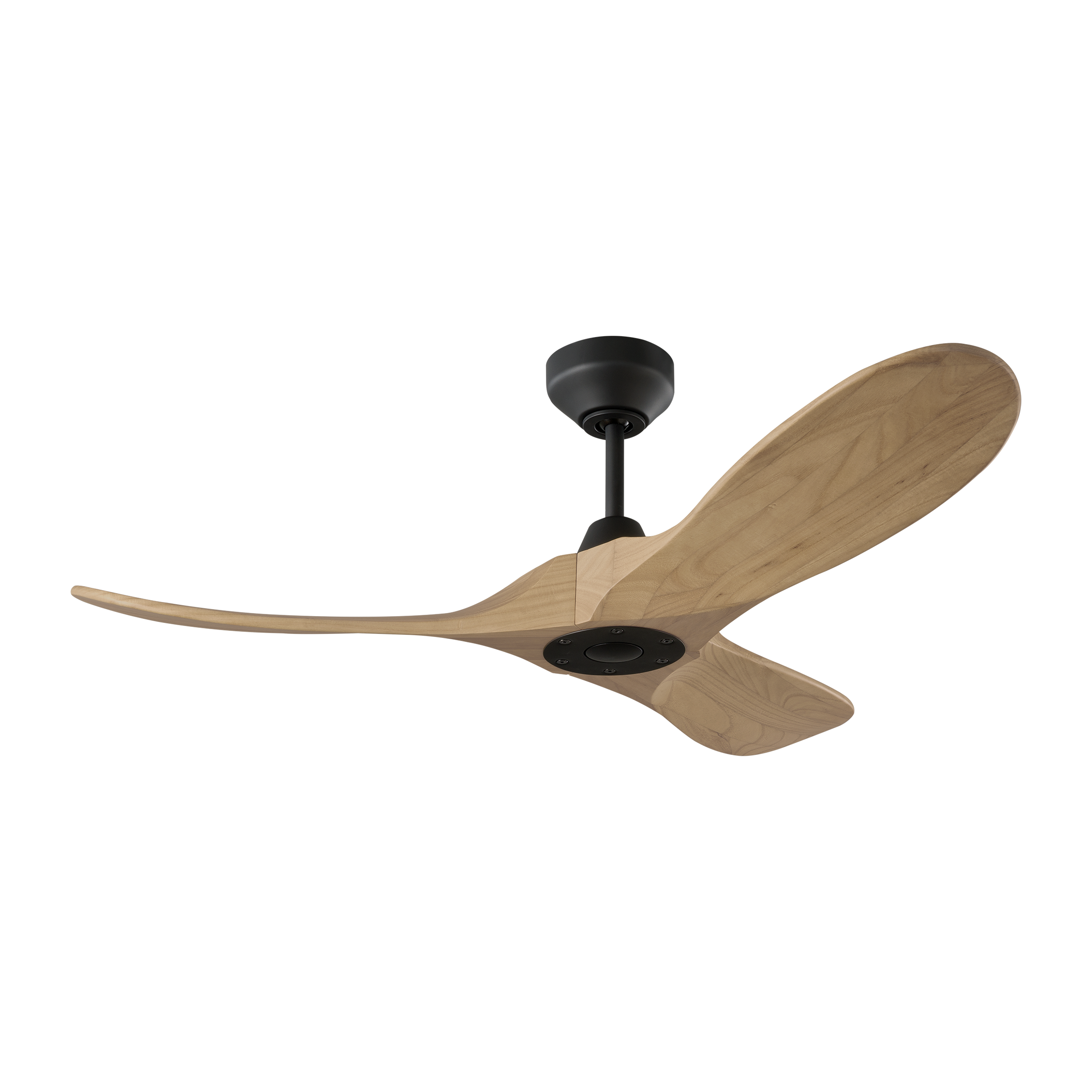 Maverick Smart 44 Ceiling Fan | Midnight Black | Natural Honey Blades