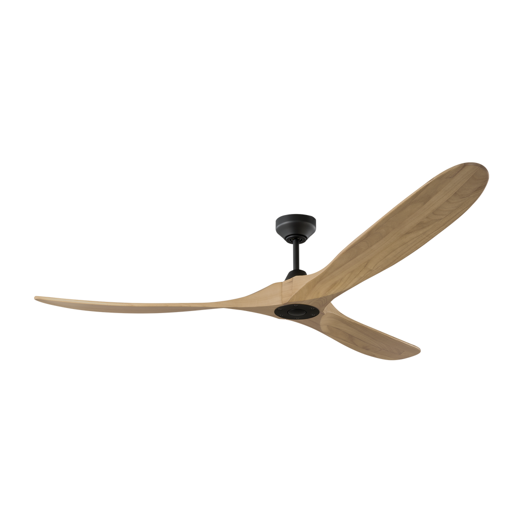 Maverick Smart 70 Ceiling Fan | Midnight Black | Natural Honey Blades