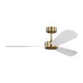 Paddle Smart 52 Ceiling Fan | Burnished Brass | Matte White Blades