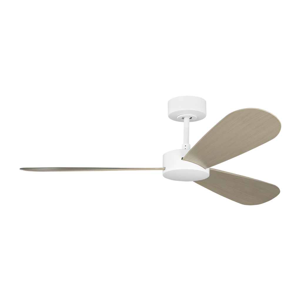 Paddle Smart 52 Ceiling Fan | White Cerused Oak Blades Matte White
