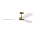Paddle Smart 60 Ceiling Fan | Burnished Brass | Matte White Blades