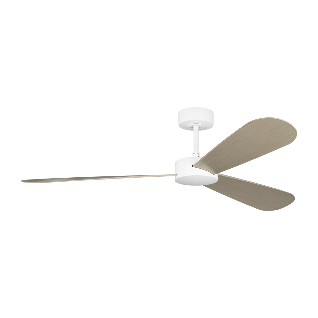 Paddle Smart 60 Ceiling Fan | White Cerused Oak Blades Matte White