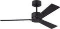 Rozzen 44 Ceiling Fan | American Walnut Reversible Blades Midnight Black