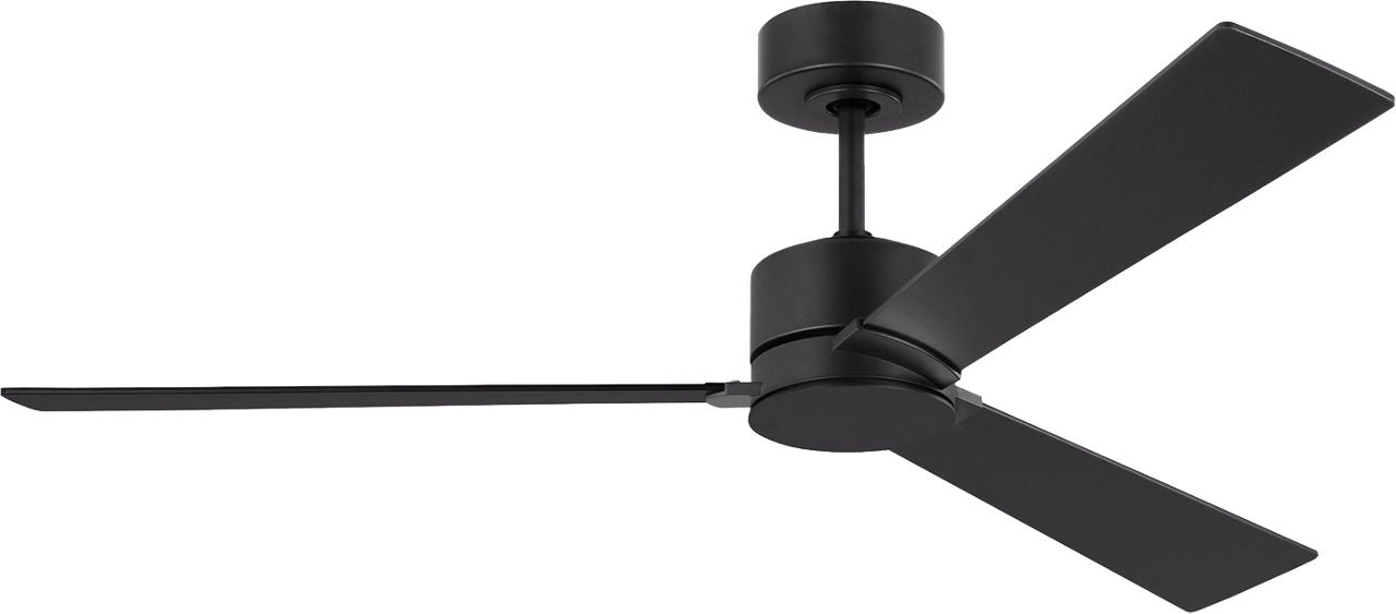 Rozzen 52 Ceiling Fan | Midnight Black | Midnight Black / American Walnut Reversible Blades