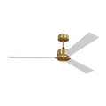 Rozzen Smart 60 Ceiling Fan | Burnished Brass | Matte White Blades
