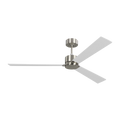 Rozzen Smart 60 Ceiling Fan | Brushed Steel | Silver / American Walnut Reversible Blades