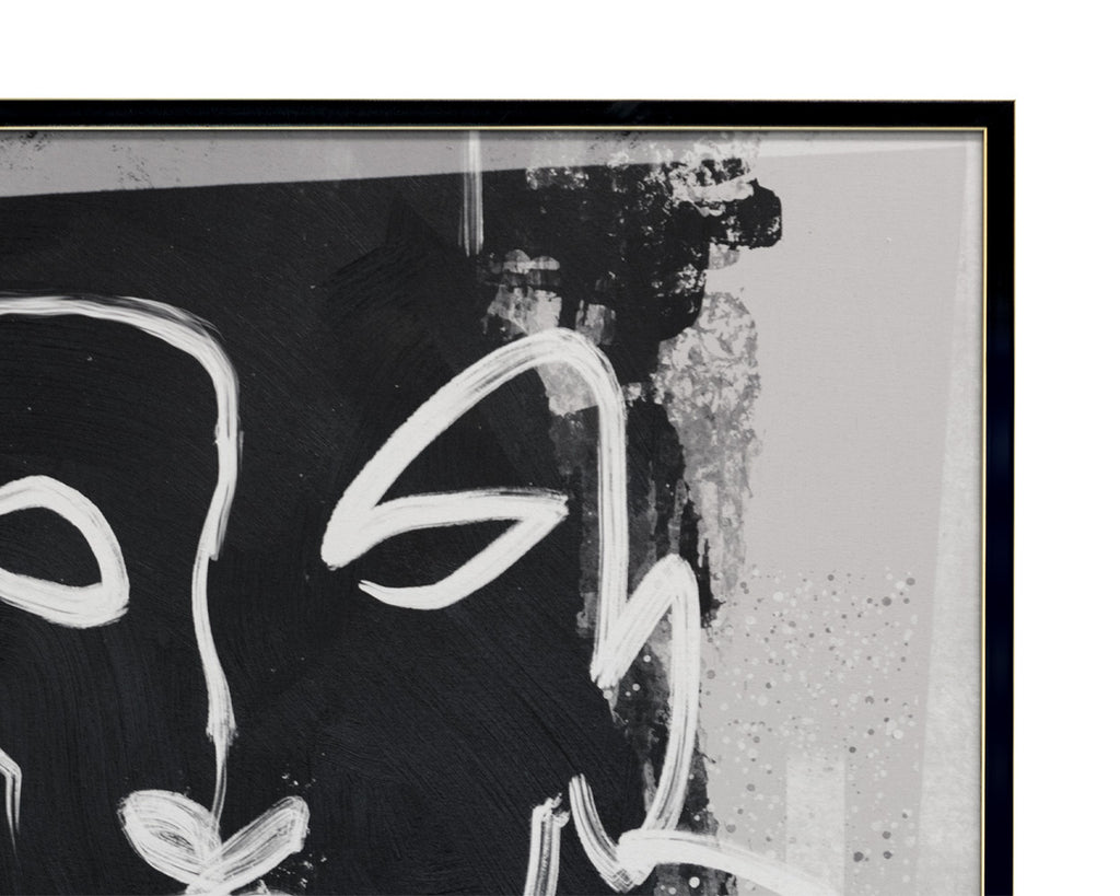 Face To Face (Set Of 2) - 40" X 60" - Black Floater Frame