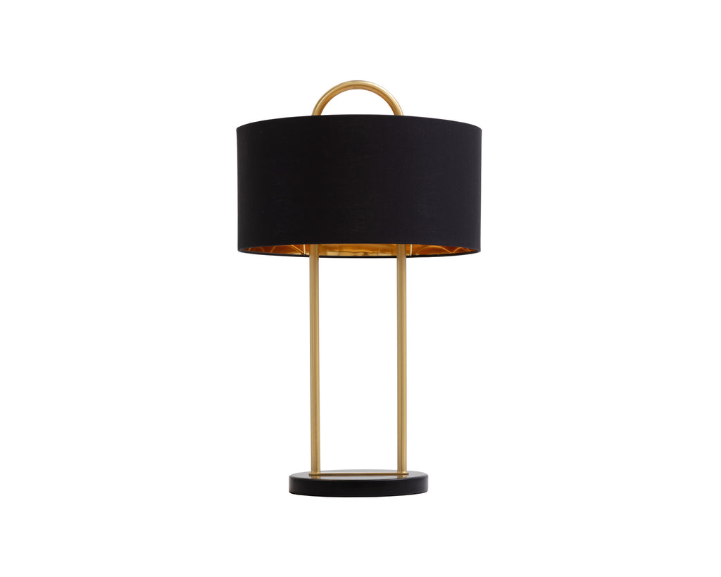 Kezna Table Lamp - Black Marble - Matte Black