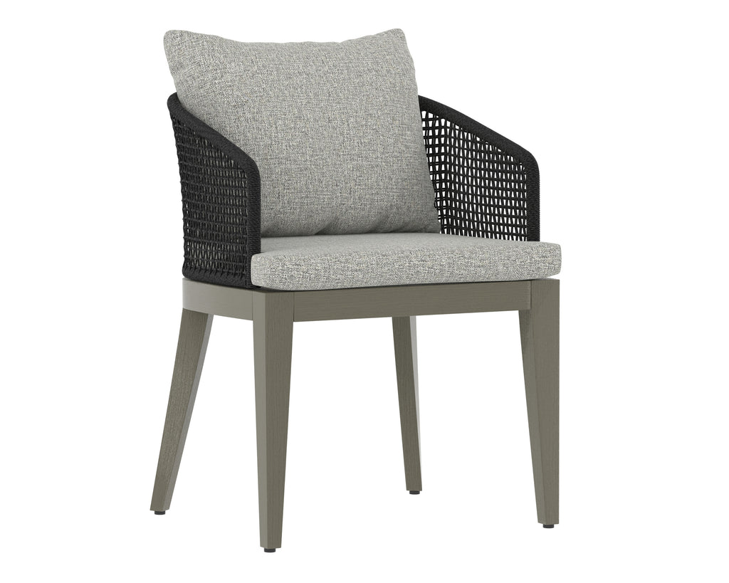 Capri Dining Armchair - Smoke Grey - Copacabana Marble